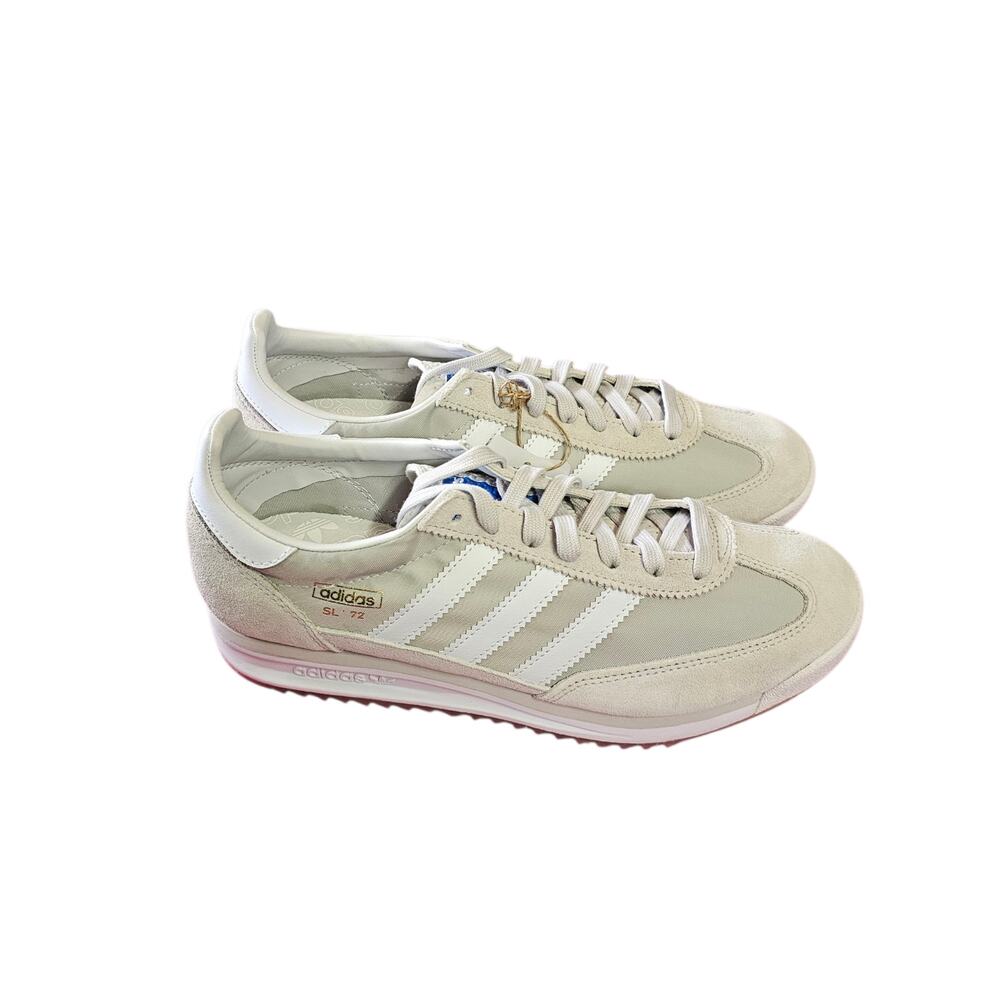 adidas Beige White SL 72 Retro Athletic Sneakers